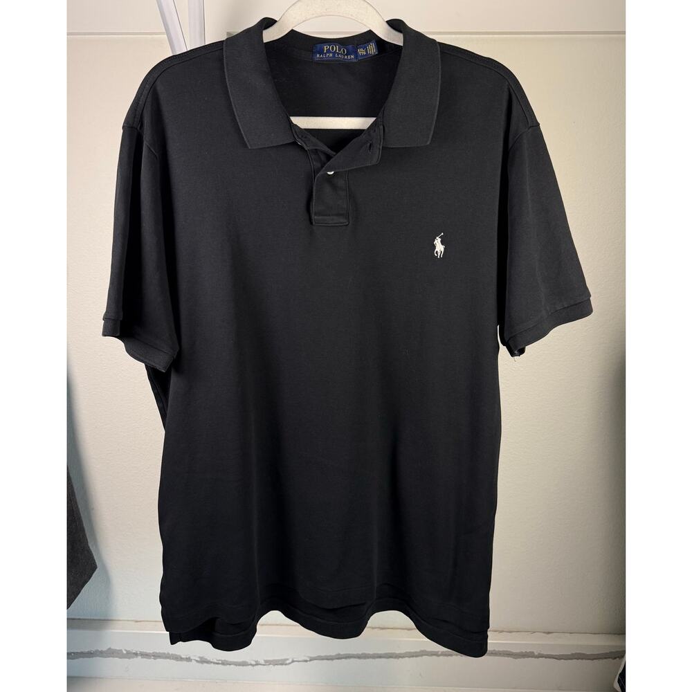 Polo Ralph‎ Lauren Men’s Black Cotton Pony Logo Short Sleeve Polo Shirt XXL